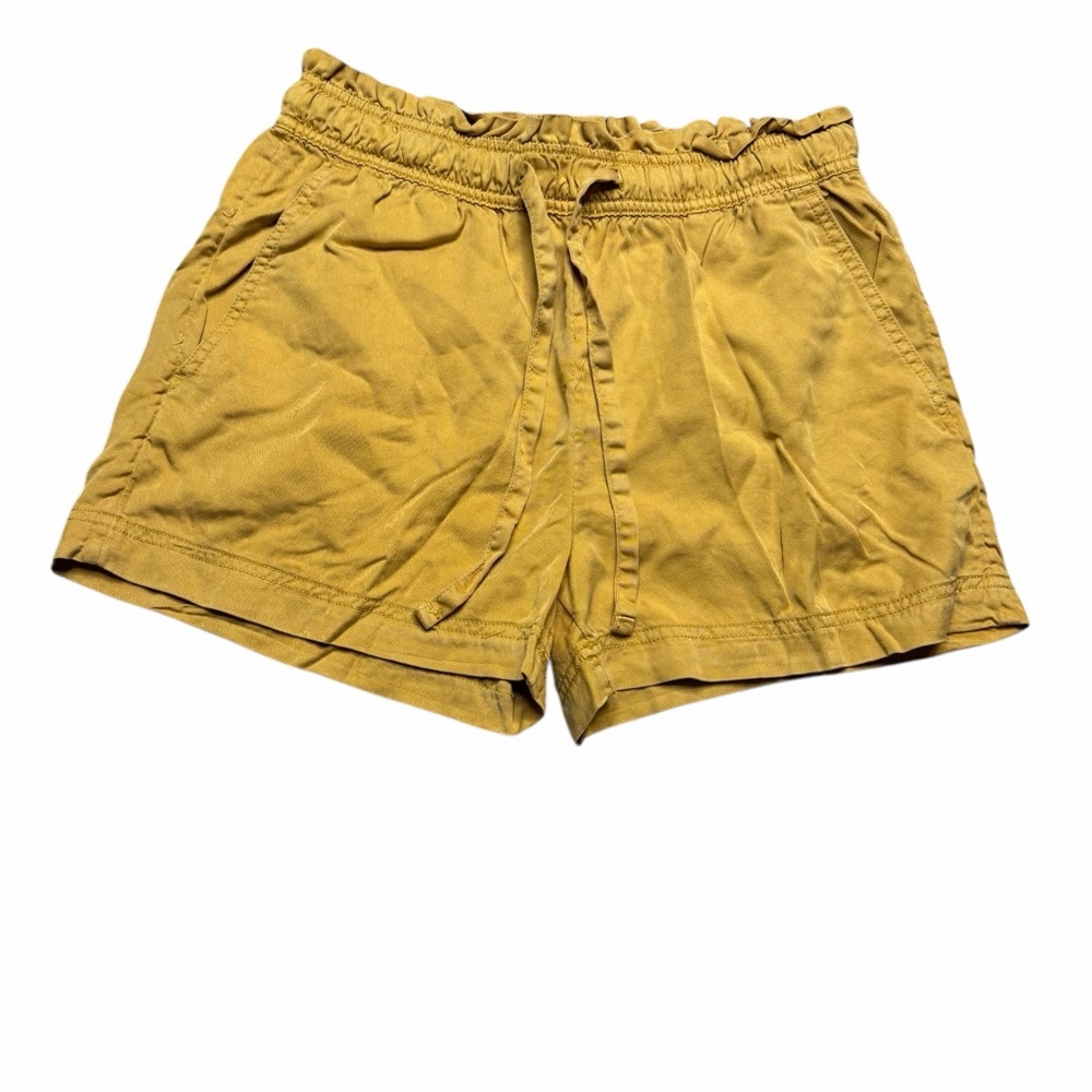 💛 C&C California Mustard Yellow Lyocell Drawstring Shorts 🌞 Soft & Breezy 💛